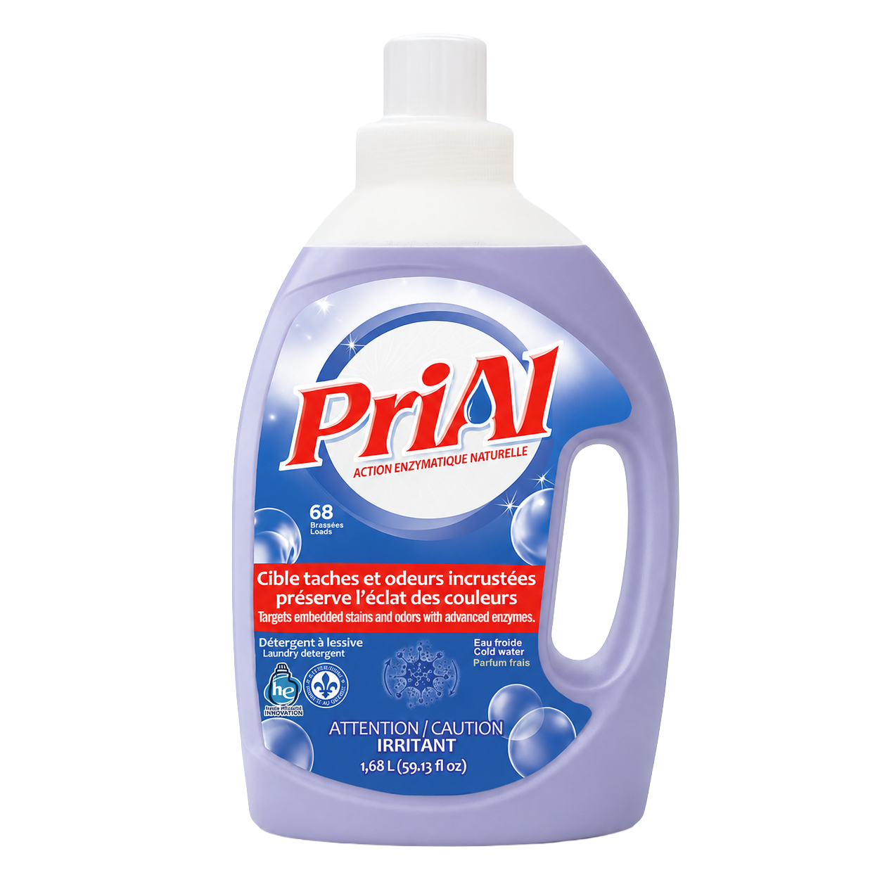 Bouteille de détergent à lessive PriAl Enzymatique